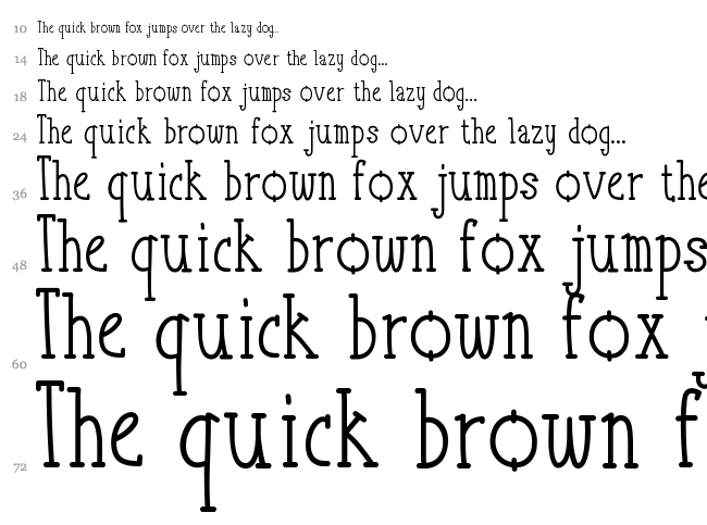 Take It Or Leave It Serif font waterfall